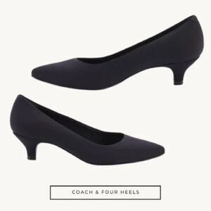 Coach and Four Black Pointed Toe Heels